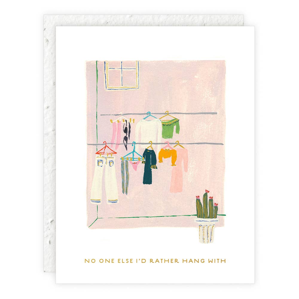 Laundry Day Love/Friendship Card (Plantable Seed Paper Envelope)