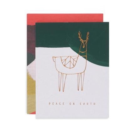 Reindeer Peace Card