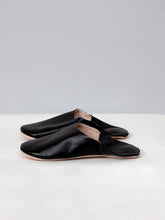 Moroccan Babouche Slippers - Black