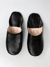 Moroccan Babouche Slippers - Black
