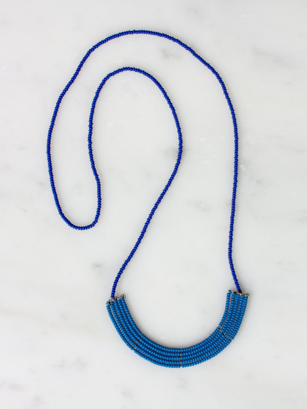 Lapa Necklace - Dusky Blue + Cobalt