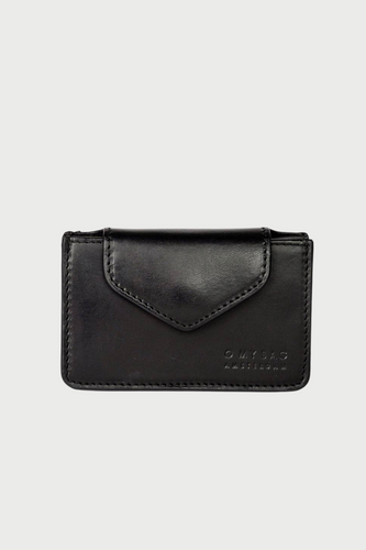 Harmonica Wallet - Black Classic Leather