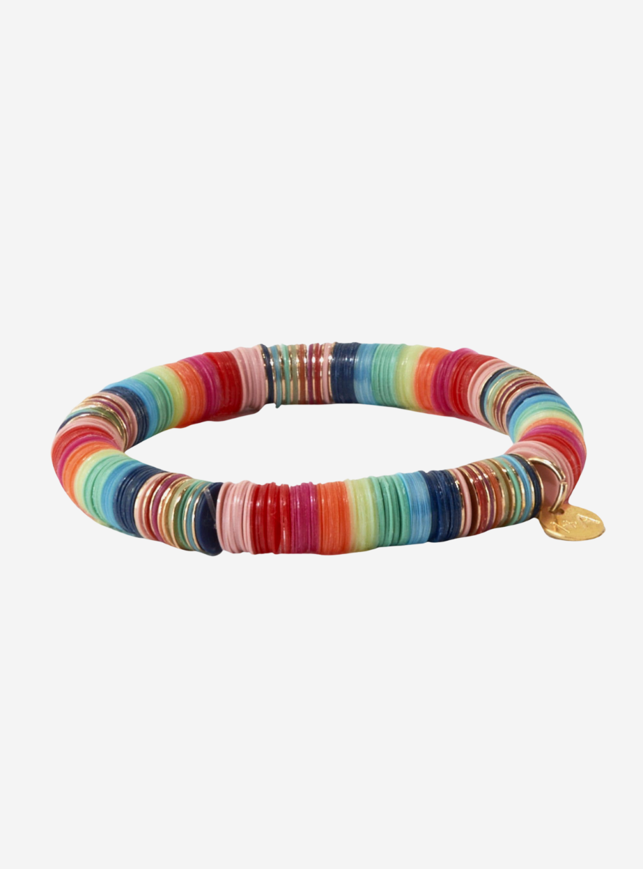 Large Sequin Stretch Bracelet - Rainbow
