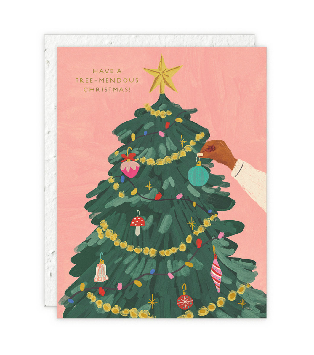 Christmas Tree Hanging Card (Plantable Seed Paper Envelope)