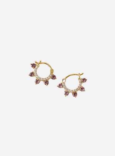 Talia Hoop Earrings - Mulberry