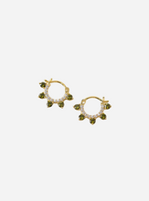 Talia Hoop Earrings - Olive