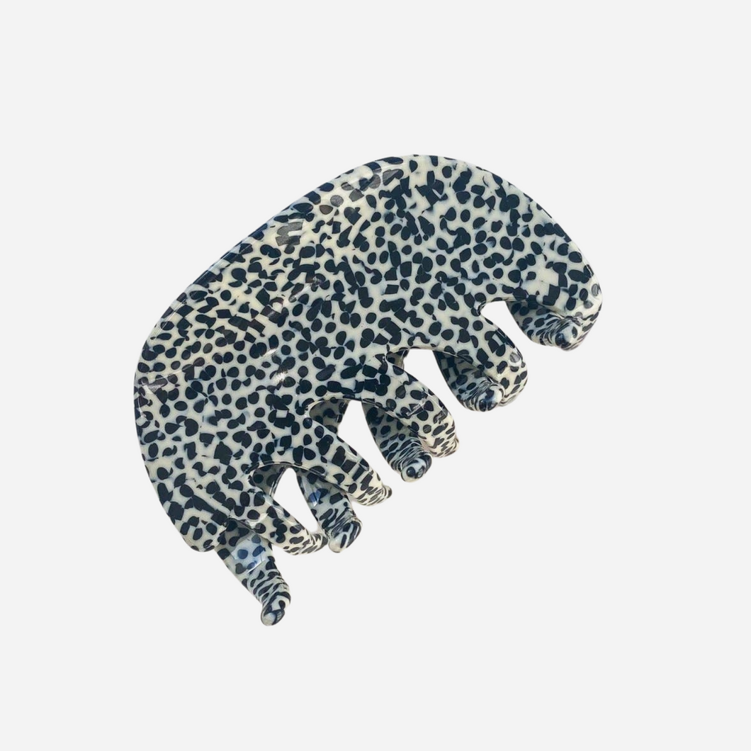 Hair Claw - Black Spotted