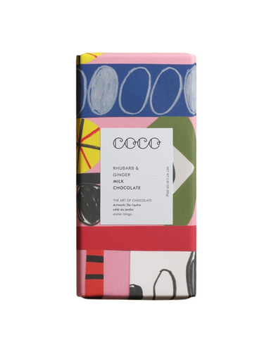 Rhubarb & Ginger Milk Chocolate Bar