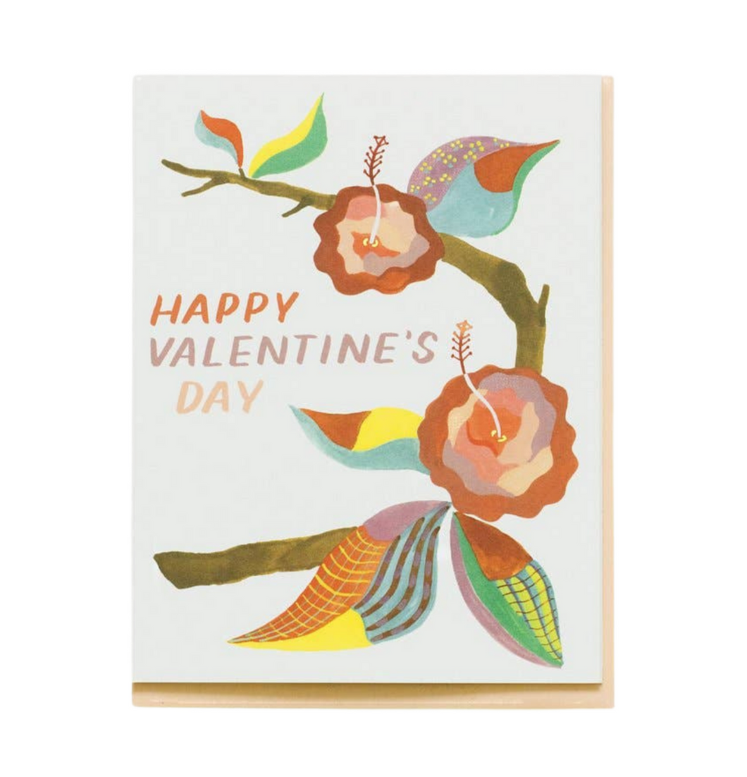 Valentine's Patterned Flowers Card