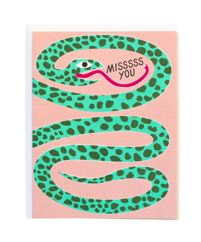 Miss You Snake Card