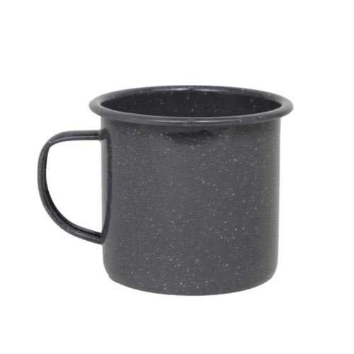 Stinson 12 oz Speckle Enamel Mug - Grey