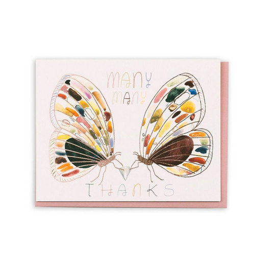 Many Thanks Moths Card