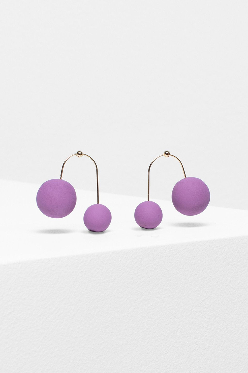 Aari Drop Earrings - Purple