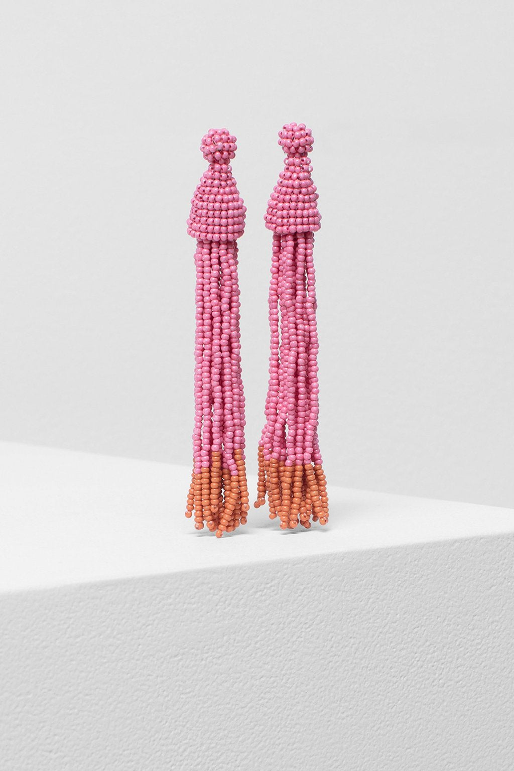 Blok Earrings - Pink/Orange