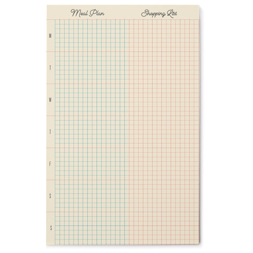 Meal Plan Grid Notepad