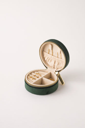 J'Adore Circle Jewelry Box - Forest