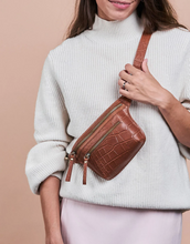 Blyth Crossbody Bag/Fanny Pack - Wild Oak Croco Leather