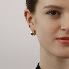 Waterproof Flora Smooth Earrings - IP Gold