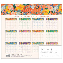 Floral 12 Month Calendar Pad Planner 2023