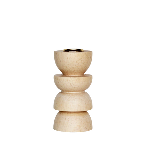 Modern Wooden Taper Candle Holder - Medium Nº 1