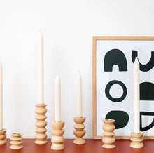 Modern Wooden Taper Candle Holder - Tall Nº 2