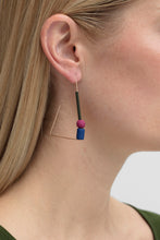 Dakin Earrings - Royal Blue / Fuchsia / Olive